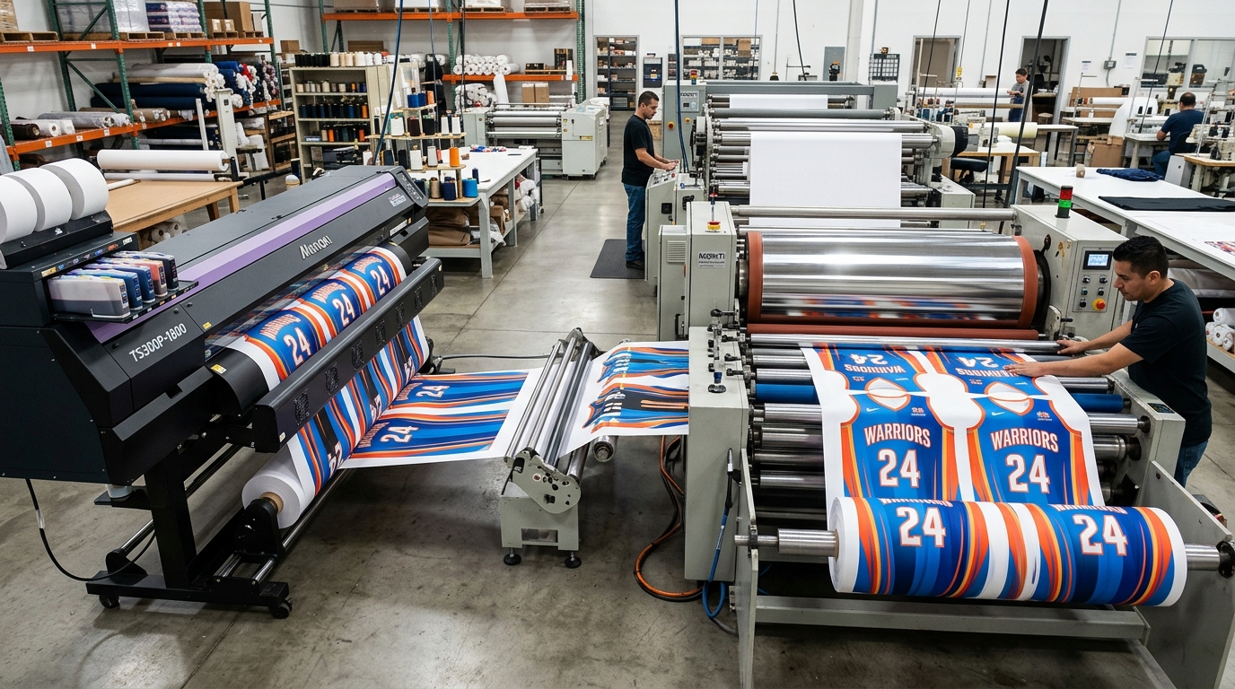 Dye Sublimation Printing at Rokrex Sportswear Factory